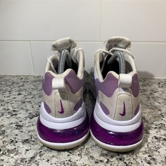 Nike Air Max 270 React Women's Size 10 AT6174-102 White Running Sneakers - Picture 4 of 8